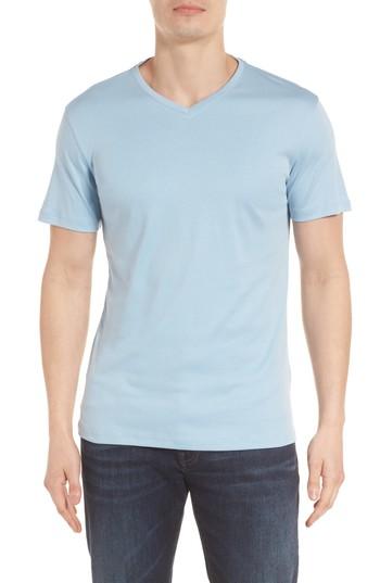 Men's Robert Barakett Georgia Regular Fit V-neck T-shirt - Blue
