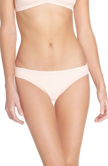 Women's Seafolly Inka Ribbed Bikini Bottoms Us / 6 Au - Coral