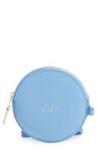 Women's Smythson Circle Leather Coin Purse - Blue
