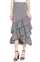 Women's Chelsea28 Gingham Ruffle Skirt, Size - Black