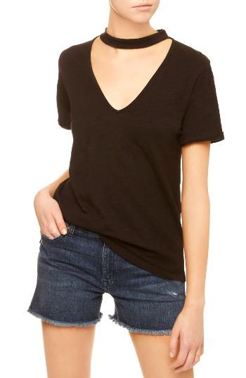 Women's Sanctuary Choker Tee - Black