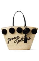 Kate Spade New York Lewis Way Pompom Tote - Black