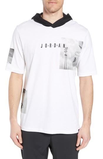 Men's Nike Jordan Modern Photo Hooded T-shirt - White