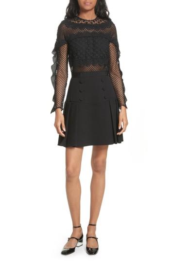 Women's Self-portrait Bellis Lace Fit & Flare Dress