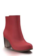 Women's Shoes Of Prey Block Heel Bootie .5 B - Red