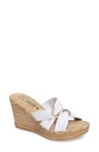 Women's Tuscany By Easy Street Solaro Platform Wedge Sandal M - White