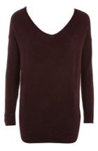 Women's Topshop Twist Back Sweater Us (fits Like 2-4) - Burgundy