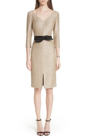 Women's St. John Collection Glamour Sequin Knit Dress - Metallic