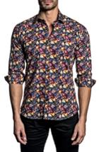 Men's Jared Lang Trim Fit Fruit Print Sport Shirt - Black