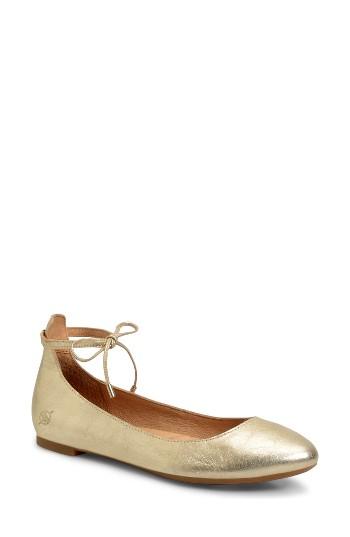 Women's B?rn Kharen Wraparound Lace Flat .5 M - Metallic