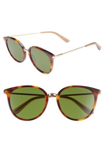 Women's Bottega Veneta 53mm Sunglasses - Brown/ Gold