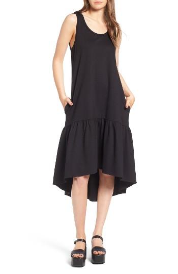 Women's Leith Flounce Midi Dress - Black