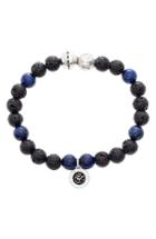 Men's Steve Madden Lapis Lazuli & Lava Rock Bead Bracelet