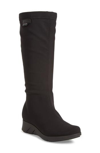 Women's Mephisto Minda Waterproof Wedge Boot .5 M - Black