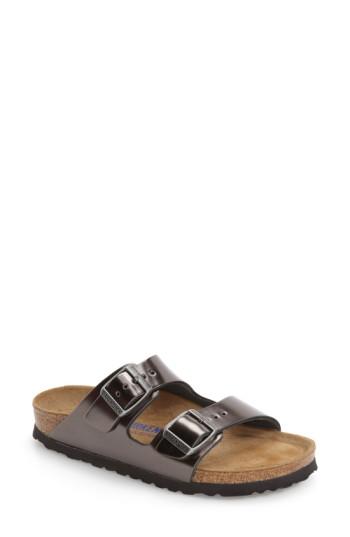 Women's Birkenstock 'arizona' Soft Footbed Sandal -7.5us / 38eu B - Metallic