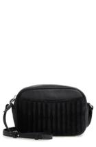 Steven Alan Ayla Leather & Quilted Suede Camera Bag - Black