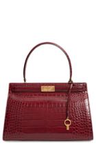 Tory Burch Lee Radziwill Leather Satchel - Red