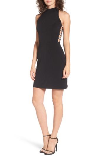 Women's Speechless Embellished Side Cutout Body-con Dress - Black