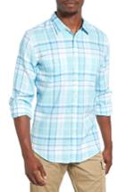 Men's Dockers Wrinkled Twill Plaid Shirt - Blue