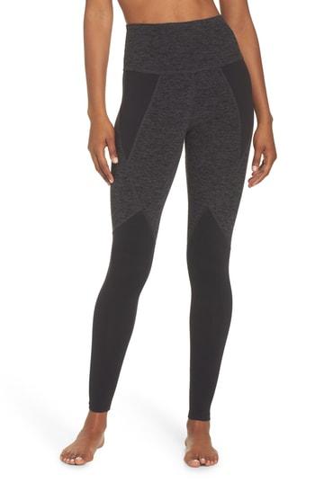Women's Beyond Yoga Space Dye Panel High Waist Leggings - Black