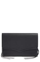Rebecca Minkoff Panama Leather Envelope Clutch - Black