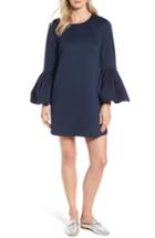 Women's Pleione Bell Sleeve A-line Dress, Size - Blue