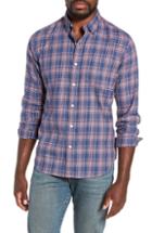 Men's Bonobos Slim Fit Plaid Brushed Twill Sport Shirt, Size - Blue
