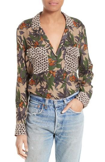 Women's Equipment Ansley Print Silk Pocket Shirt
