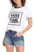 Women's Vans X Karl Lagerfeld Ringer Tee - White