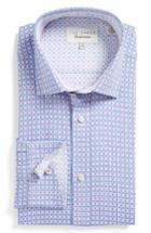 Men's Ted Baker London Trim Fit Check Dress Shirt .5 32/33 - Purple