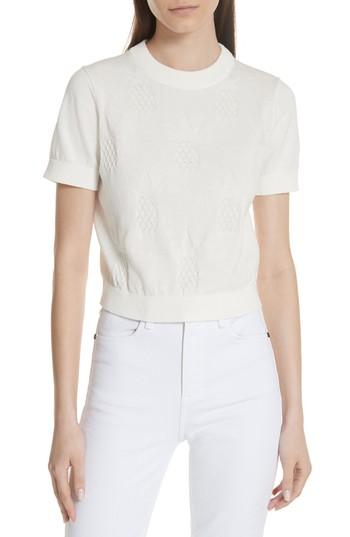 Women's Kate Spade New York Pineapple Textured Sweater - White