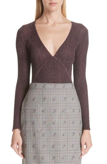 Women's Altuzarra Metallic Rib Knit Top - Purple