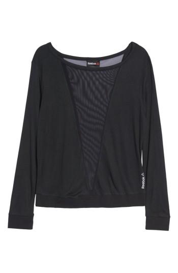 Women's Reebok Mesh Pullover - Black