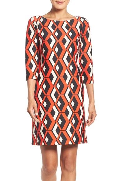 Women's Taylor Dresses Geo Print Shift Dress