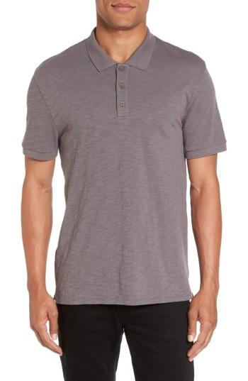 Men's Vince Slim Fit Slub Polo - Grey