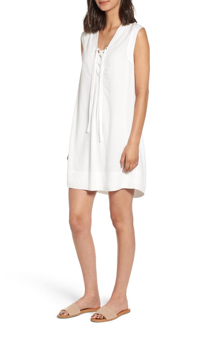 Women's Splendid Lace-up Sleeveless Shift Dress