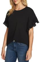 Women's Cece Honeycomb Knit Pleat Sleeve Shirt - Black