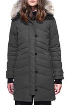 Women's Canada Goose Lorette Fusion Fit Hooded Down Parka With Genuine Coyote Fur Trim, Size (000-00) - Grey