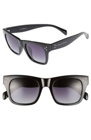 Women's Prive Revaux The Classic 51mm Polarized Square Sunglasses - Black