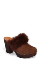 Women's Donald J Pliner Willo Genuine Rabbit Fur Mule M - Brown