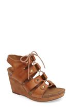 Women's Sofft Carita Lace-up Wedge Sandal M - Brown