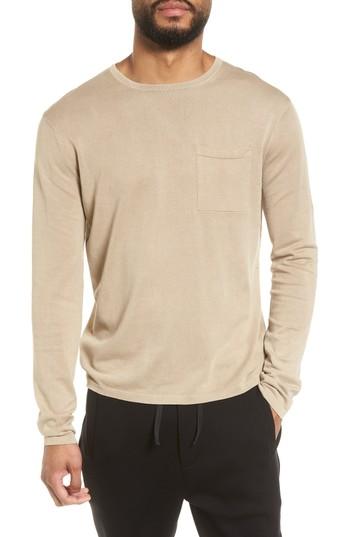 Men's Vince Long Sleeve Pocket T-shirt - Beige