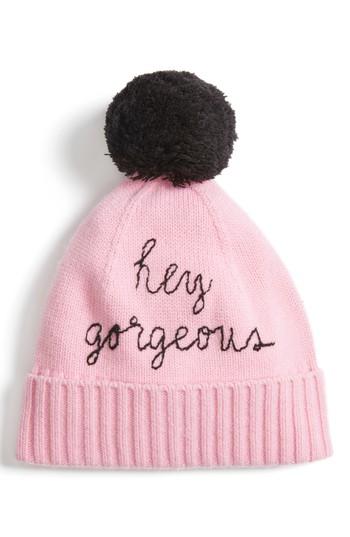 Women's Kate Spade New York Hey Gorgeous Pom Beanie - Pink