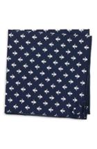 Men's Armstrong & Wilson Wall Paper Cotton Pocket Square, Size - Blue