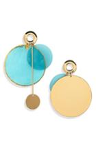 Women's Loren Olivia Acetate & Metal Disc Earrings