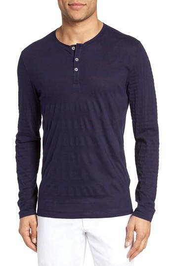 Men's Zachary Prell Redwood Pima Cotton Henley, Size - Blue