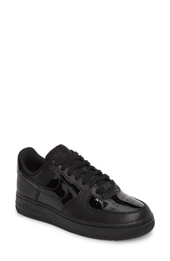 Women's Nike Air Force 1 '07 Patent Sneaker .5 M - Black