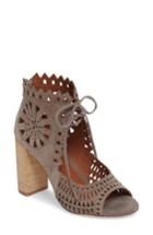 Women's Jeffrey Campbell Cordia Perforated Bootie Sandal M - Brown
