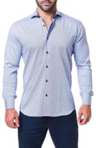 Men's Maceoo Einstein Illusion Trim Fit Sport Shirt (l) - Blue