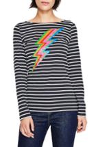 Women's Boden The Fun Breton Stripe Top - Metallic